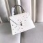 Valextra Floral Print Iside Medium Bag White