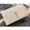 Saint Laurent Angie Chain Bag in Diamond-quilted Lambskin 568906 White 2019