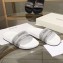 Balenciaga Logo Slides Sandals Glitter White