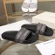 Balenciaga Logo Slides Sandals Glitter Black