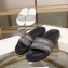 Balenciaga Logo Slides Sandals Glitter Black