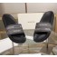 Balenciaga Logo Slides Sandals Glitter Black