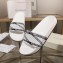 Balenciaga Stripe Logo Piscine Slides Sandals White