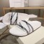 Balenciaga Stripe Logo Piscine Slides Sandals White