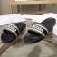 Balenciaga Woven Logo Slides Sandals Black