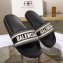 Balenciaga Woven Logo Slides Sandals Black