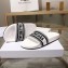 Balenciaga Woven Logo Slides Sandals White