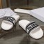 Balenciaga Woven Logo Slides Sandals White