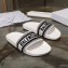 Balenciaga Woven Logo Slides Sandals White