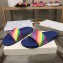 Balenciaga Rainbow Logo Slides Sandals Blue