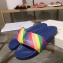 Balenciaga Rainbow Logo Slides Sandals Blue
