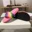 Balenciaga Rainbow Logo Slides Sandals Pink