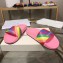 Balenciaga Rainbow Logo Slides Sandals Pink