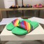 Balenciaga Rainbow Logo Slides Sandals Green