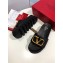 Valentino Heel 6cm Slide Sandals Black With VLogo Detail 2019