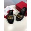 Valentino Heel 6cm Slide Sandals Denim Gray With VLogo Detail 2019