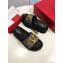 Valentino Heel 6cm Slide Sandals Denim Gray With VLogo Detail 2019