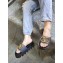 Valentino Heel 6cm Slide Sandals Denim Gray With VLogo Detail 2019