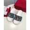 Valentino Heel 6cm Slide Sandals Denim Blue With VLogo Detail 2019