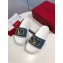 Valentino Heel 6cm Slide Sandals Denim Blue With VLogo Detail 2019
