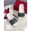 Valentino Heel 6cm Slide Sandals Denim Blue With VLogo Detail 2019