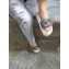 Valentino Heel 6cm Slide Sandals Denim Blue With VLogo Detail 2019