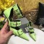 Balenciaga Heel 8cm Belt Ankle Strap Pumps Green 2019