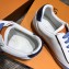 Louis Vuitton Embroidered LV Frontrow Sneakers Blue 2019