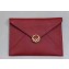 Fendi F is Fendi Geometric Flap Medium Flat Pouch Clutch Bag Red 2019