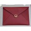 Fendi F is Fendi Geometric Flap Large Flat Pouch Clutch Bag Red 2019