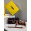 Fendi Denim Baguette Medium Flap Bag Blue/Orange 2019