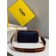 Fendi Denim Baguette Medium Flap Bag Blue/Orange 2019
