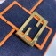 Fendi Denim Baguette Medium Flap Bag Blue/Orange 2019