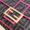 Fendi Roma Amor Fabric FF Motif Large Baguette Bag Brown/Fuchsia 2019