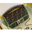 Fendi Roma Amor Fabric FF Motif Mini Baguette Bag Brown/Green 2019