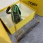 Fendi Roma Amor Fabric FF Motif Mini Baguette Bag Brown/Green 2019