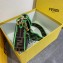 Fendi Roma Amor Fabric FF Motif Medium Baguette Bag Brown/Green 2019