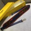 Fendi Leather Long Shoulder Strap You Mania Logo Brown