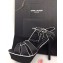 Saint Laurent Tribute Sandals In Smooth Leather Edge Black