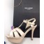 Saint Laurent Tribute Sandals In Patent Leather Creamy
