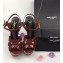 Saint Laurent Tribute Sandals In Patent Leather Brown