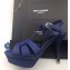 Saint Laurent Tribute Sandals In Satin Blue