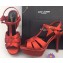 Saint Laurent Tribute Sandals In Satin Red