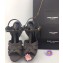 Saint Laurent Tribute Sandals In Satin Dark Gray