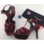 Saint Laurent Tribute Sandals In Velvet Dark Red