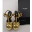 Saint Laurent Tribute Sandals In Smooth Leather Gold