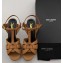Saint Laurent Tribute Sandals In Smooth Leather Khaki