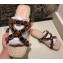 Gucci Grosgrain Espadrilles Slide Sandals with Crystals Red 2019