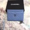 Chanel Caviar Leather Classic Card Holder A31510 Denim Blue