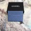 Chanel Caviar Leather Classic Card Holder A31510 Denim Blue